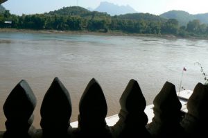 Looking across the Mekong from the cave shrine
