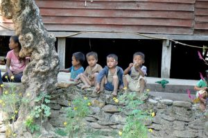 Hmong village children