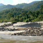 Along the river are countless erosion configurations