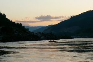 Sunset along the river