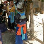 Colorful native costumes are usually worn by older women