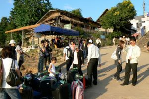 Departing from Houei Say town in northern Laos