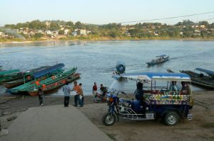 Looking across from Wiang municipality in Thailand across to Laos