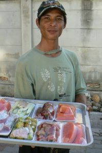 Tasty street food--fresh fruit