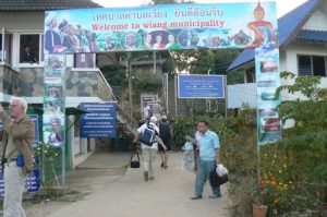 Arriving in Wiang municipality in Thailand