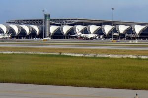 The actual airport, one of the most expensive ever built