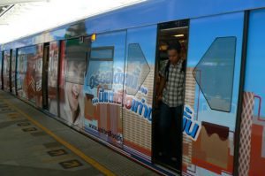 Bangkok Skytrain is a moving billboard