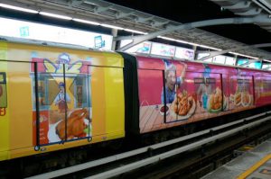 Bangkok Skytrain is a moving billboard