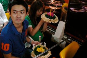"Loi" means "to float" and a "krathong" is traditionally made