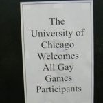 Chicago Gay Games VII welcome sign.