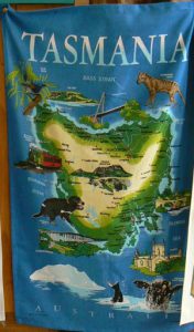 Tasmania banner showing the whole island; the state (35,042 sq