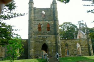 The church ruins remain a physical reminder of a the