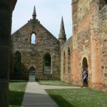 The church ruins remain a physical reminder of a the