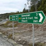 Road sign in Western Tasmania