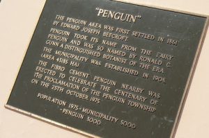 The small town of Penguin on the north coast was