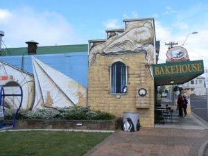 Bakehouse bakery in Penguin with murals