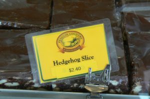 Hedgehog brownies at Bakehouse bakery in Penguin