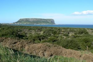 The tidy town of Stanley is located on a peninsula