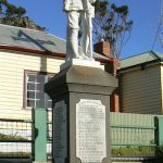 World War I memorial in Stanley with names of fallen