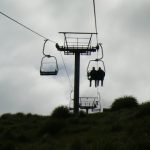 Cable lift up to the top of 'The Nut' rock