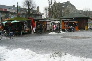 Shops in a mini-mall in Christiania