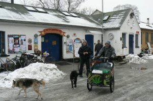 Grocery/general store in Christiania. Unique bicycles are designed in Christiania