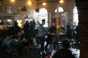 Inside main cafe in Christiania