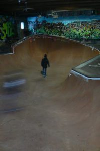 Hand-made skateboard park--run by the skaters