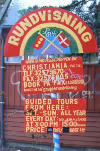 Guided tours of Christiania are offered