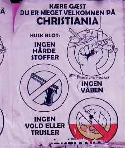 Efforts are made to keep Christiania clean and peaceful.  Social