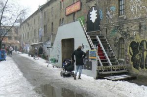 Outside the Loppen concert hall in Christiania