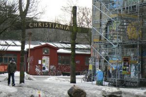 One of three entrances to Christiania