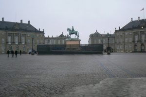 Amalienborg Palace plaza is where the royal palaces are located