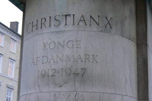 Base of statue of King Christian X