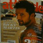 This month in Attitude, Ricky Martin holds center place with