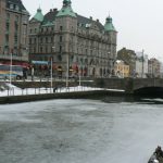 Malmo canal in front of train station