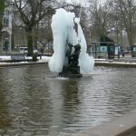 Frozen water fountain