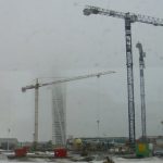 Among the new buildings towers the Turning Torso, a spectacular