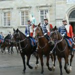 Queen's procession from parliament after formal reception for foreign ambassadors