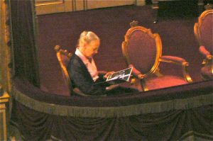 The queen at the ballet at Royal Theatre in Copenhagen