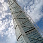 Among the new buildings towers the Turning Torso, a spectacular