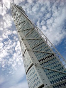 Among the new buildings towers the Turning Torso, a spectacular