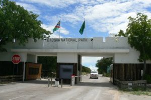 The von Lindequist entrance to Etosha National Park, east side.