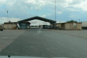 Entering Namibia from the southeast (from South Africa); border crossing.