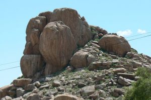 Massive rock outcroppings are common in the south