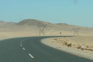 There are few major paved roads in Namibia that connects