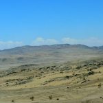 Rock outcroppings and sand