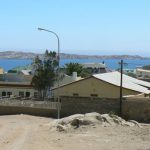Luderitz has paved and dirt roads; the city overlooks the