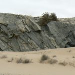 Ancient basalt rock