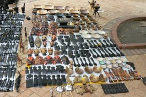 Street market on the pedestrian mall in central Windhoek